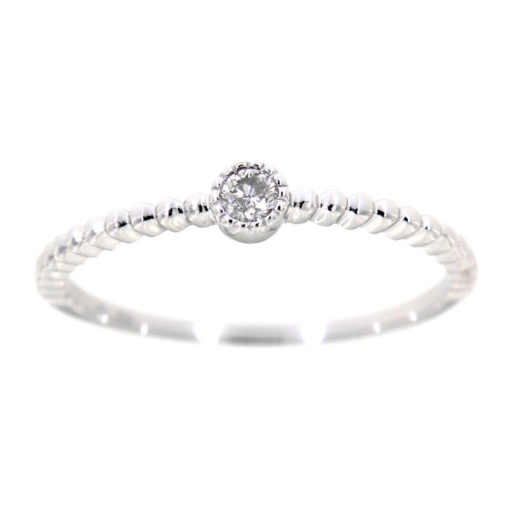 Real Solitaire Diamond Simple Ring Yellow Gold
